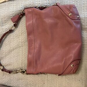 Coach Mauve Leather Shoulder Bag